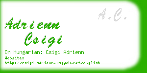 adrienn csigi business card